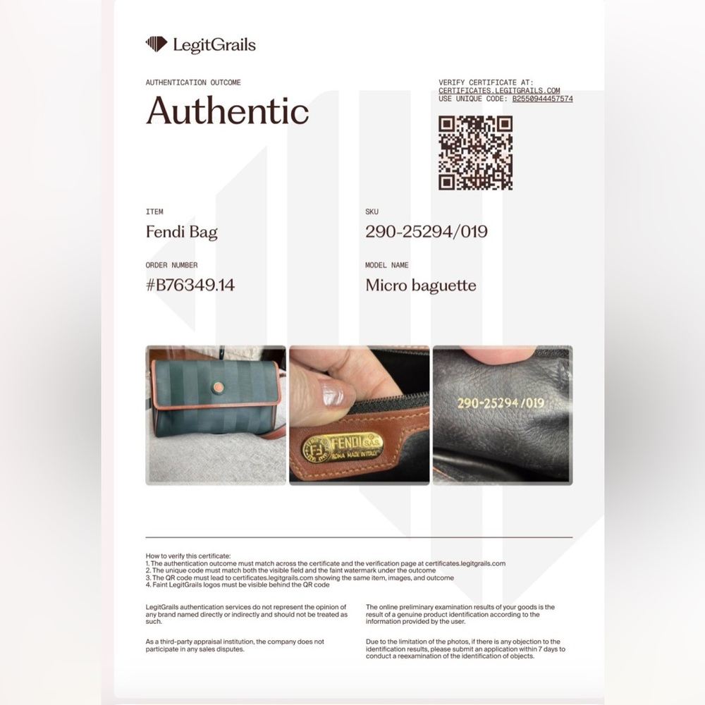 Authenticated Fendi Microbaguette - Picture 2 of 15
